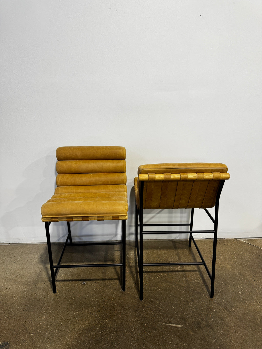 Denver Modern Vail Bar Stool-Maple Leather