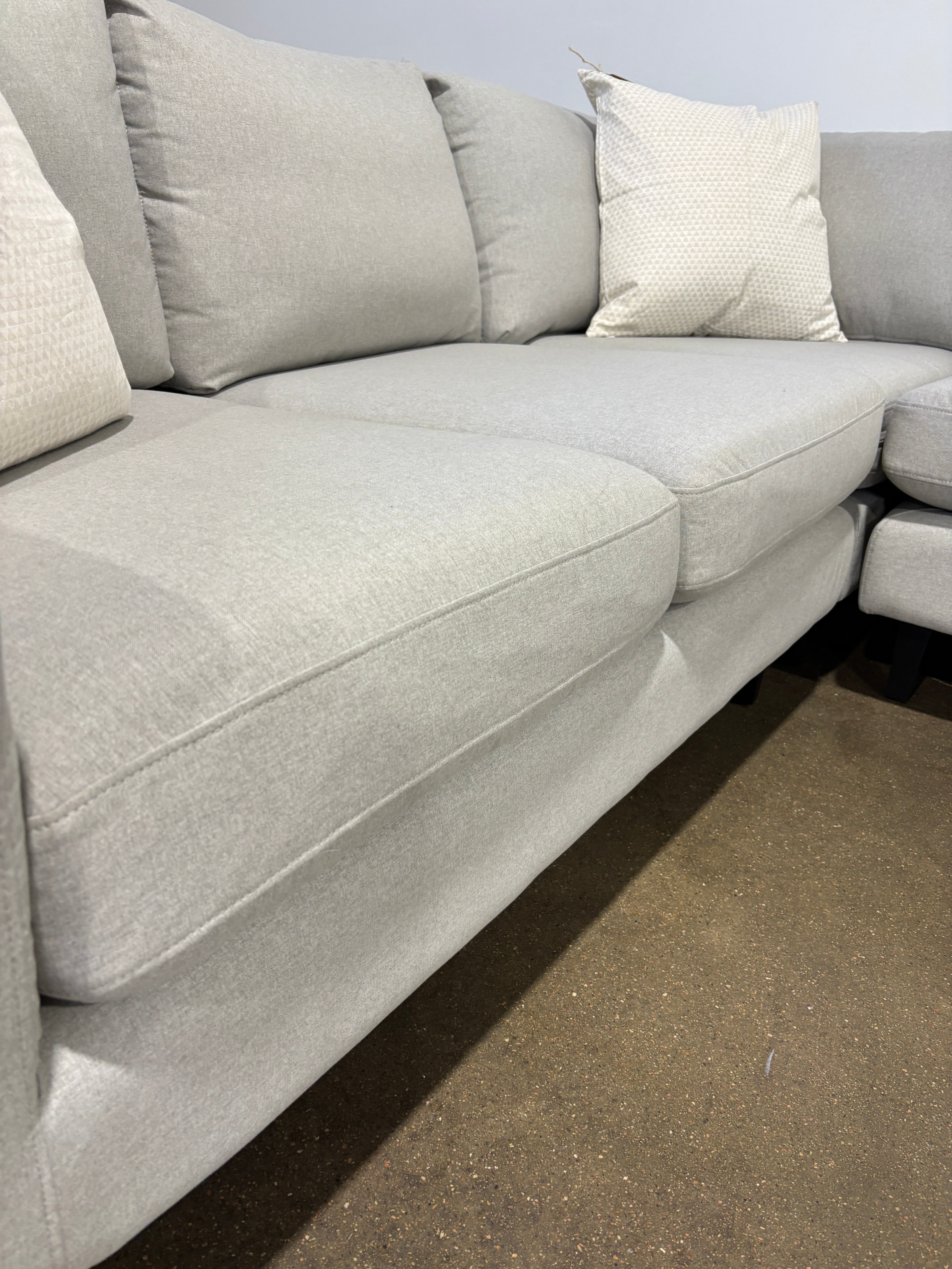 Interior Define Sloan 4-Piece Corner Sectional Sofa with Chaise - Gray