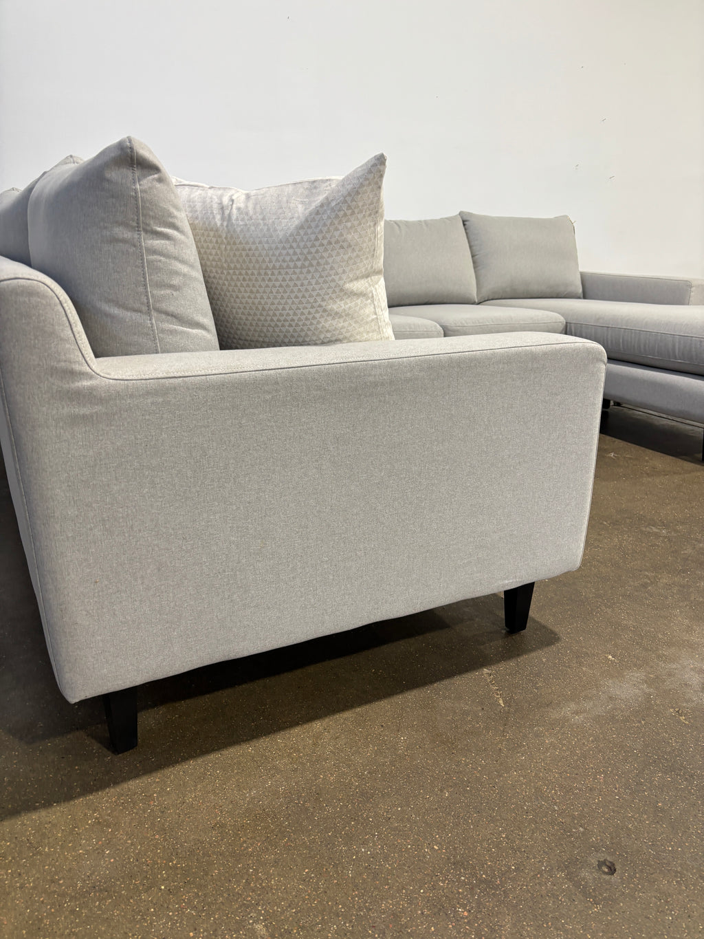 Interior Define Sloan 4-Piece Corner Sectional Sofa with Chaise - Gray