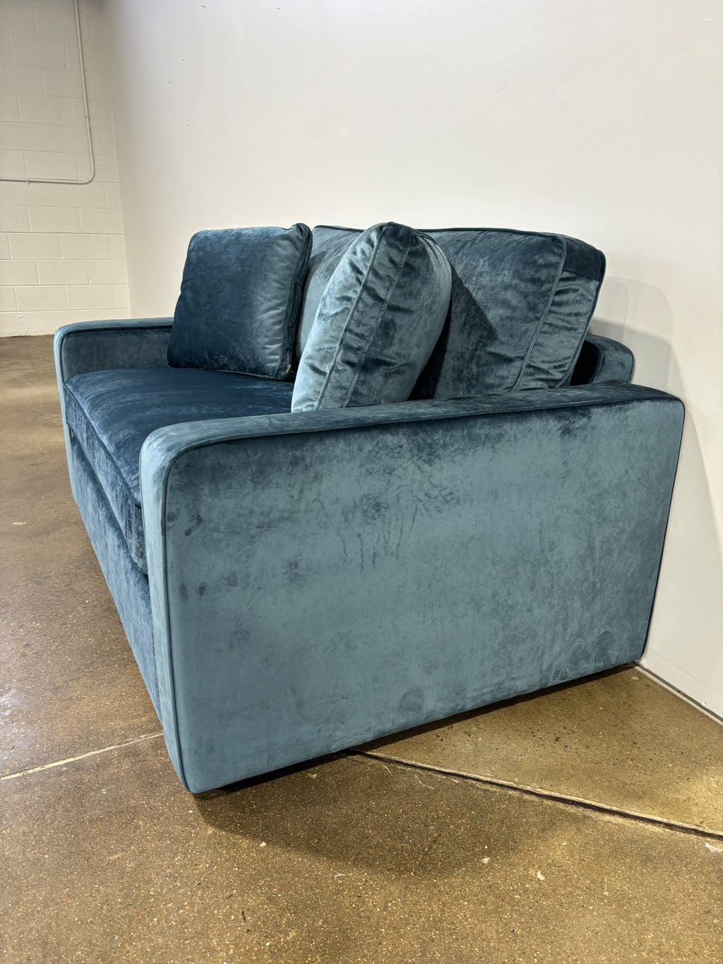 Interior Define James Twin Sleeper Sofa - Bright Blue