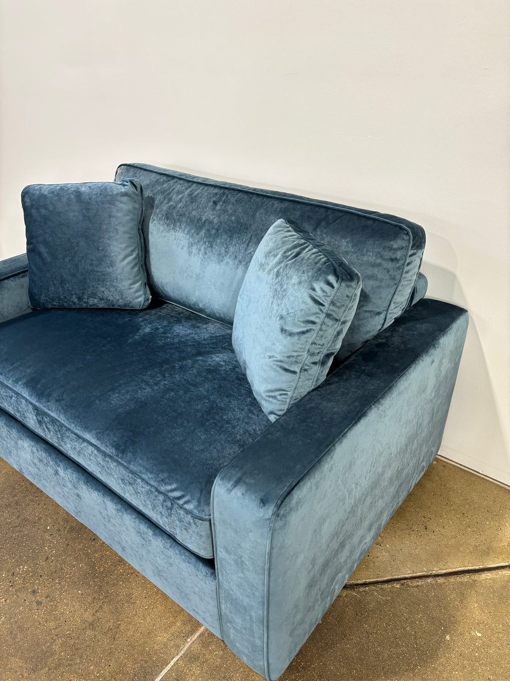 Interior Define James Twin Sleeper Sofa - Bright Blue