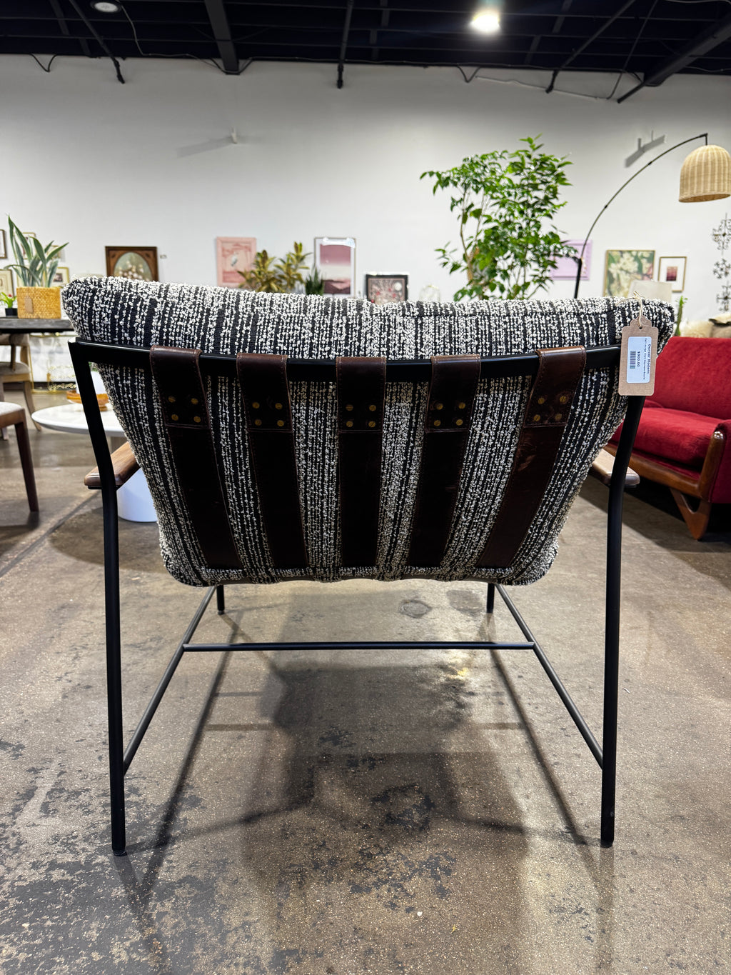 Denver Modern Vail Lounge Chair Espresso Boucle