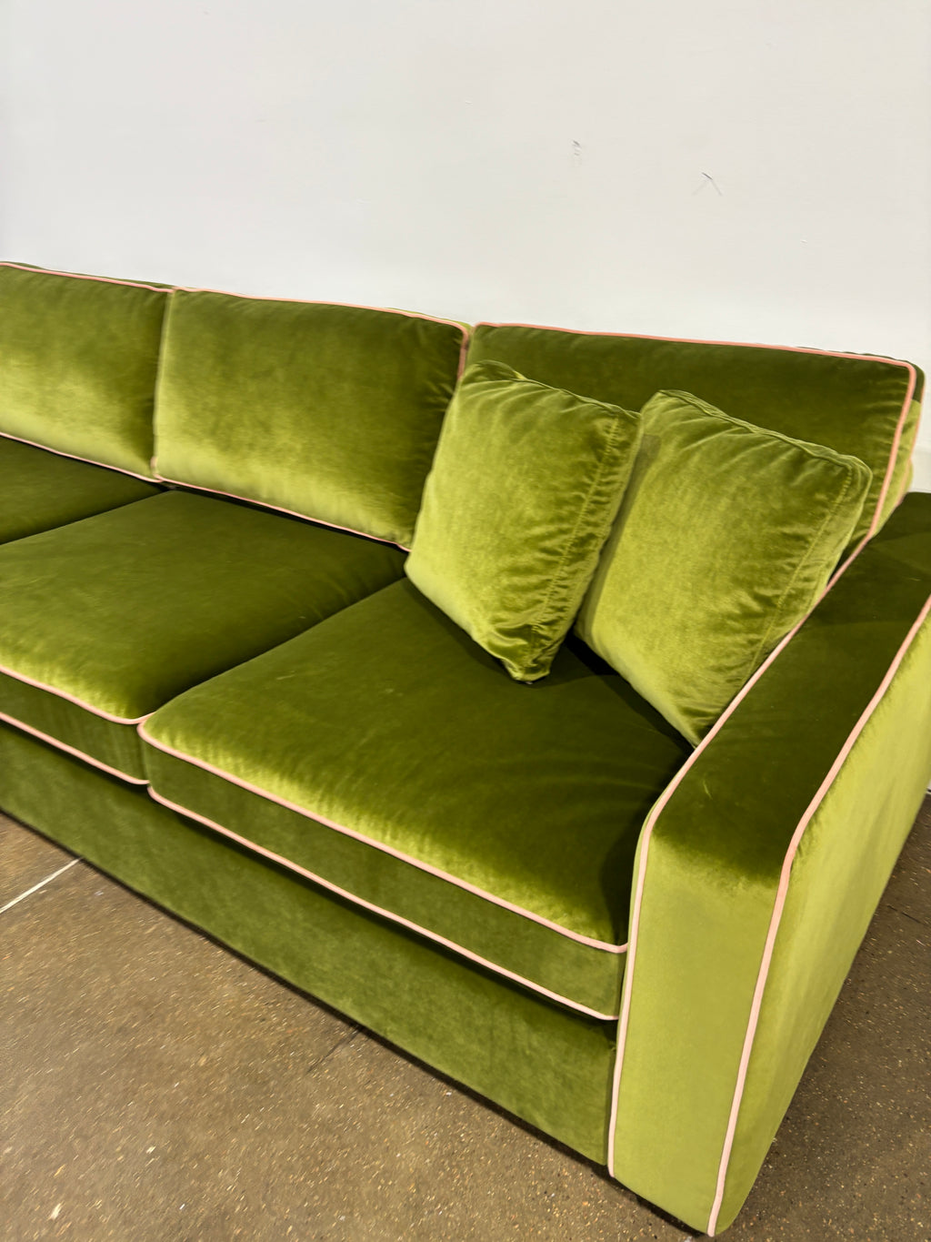 Interior Define James 4 Seat Left Chaise Sectional - Green/Pink