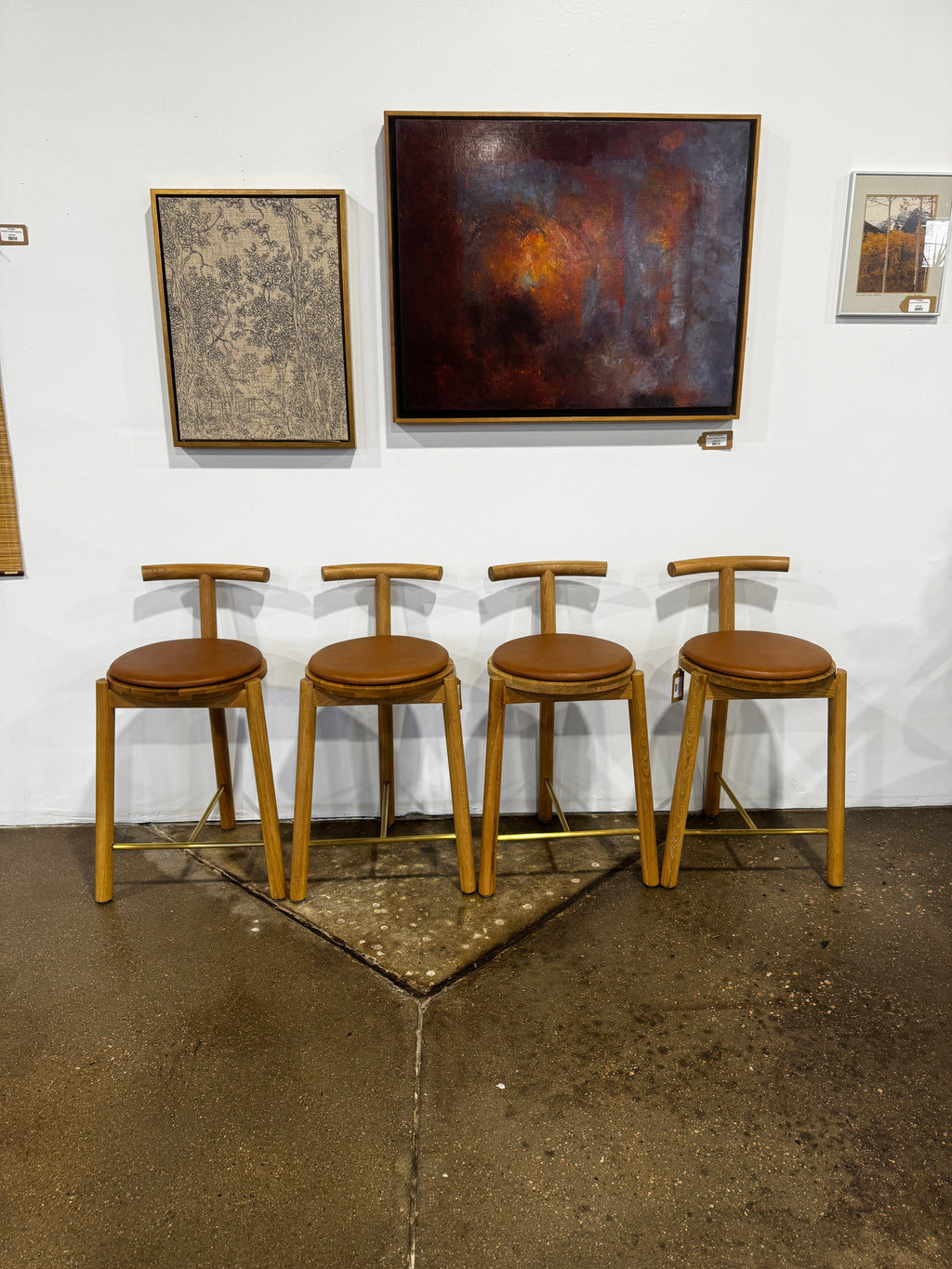 Denver Modern Range Counter Stool Saddle Leather