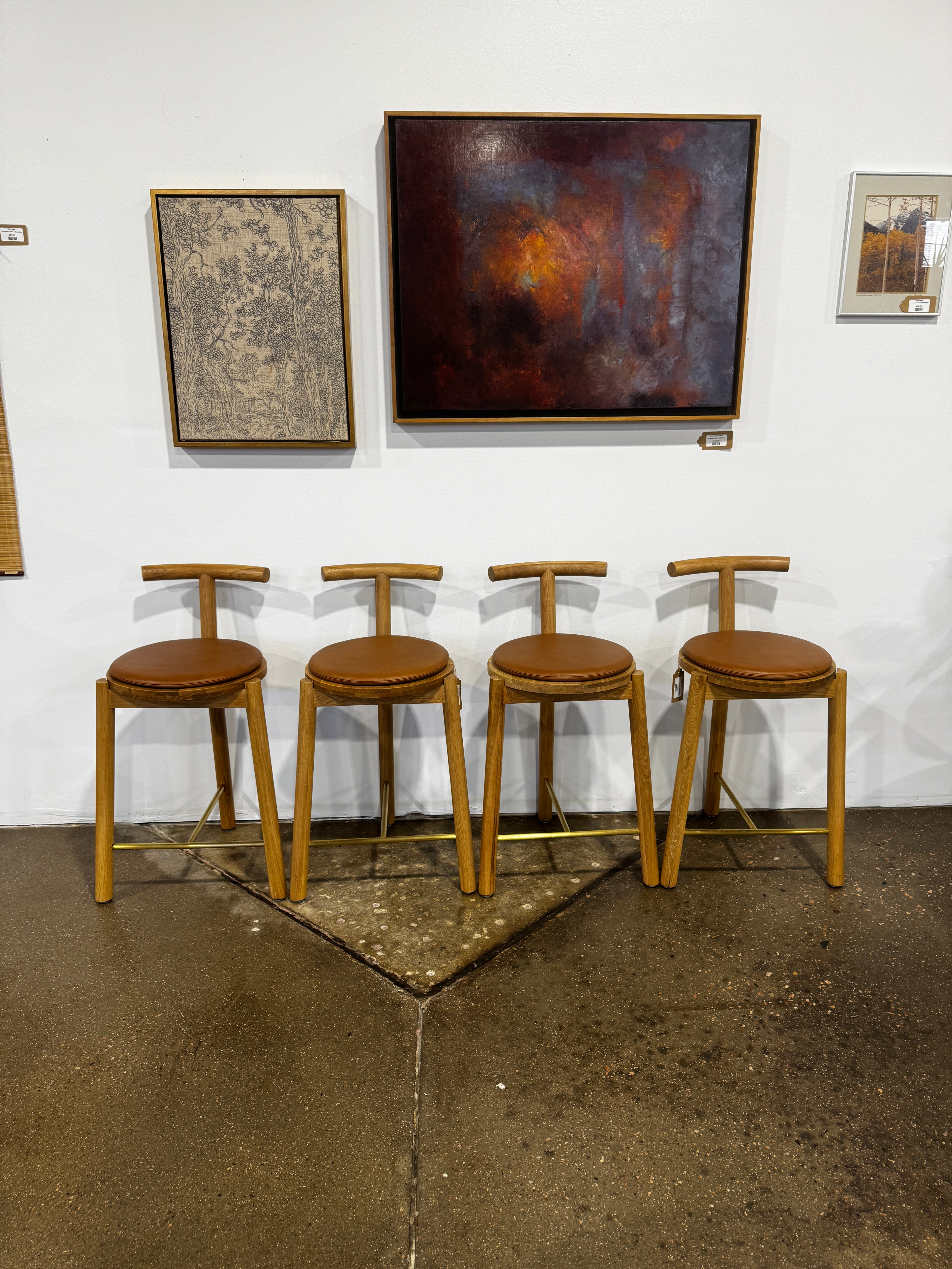 Denver Modern Range Counter Stool Saddle Leather