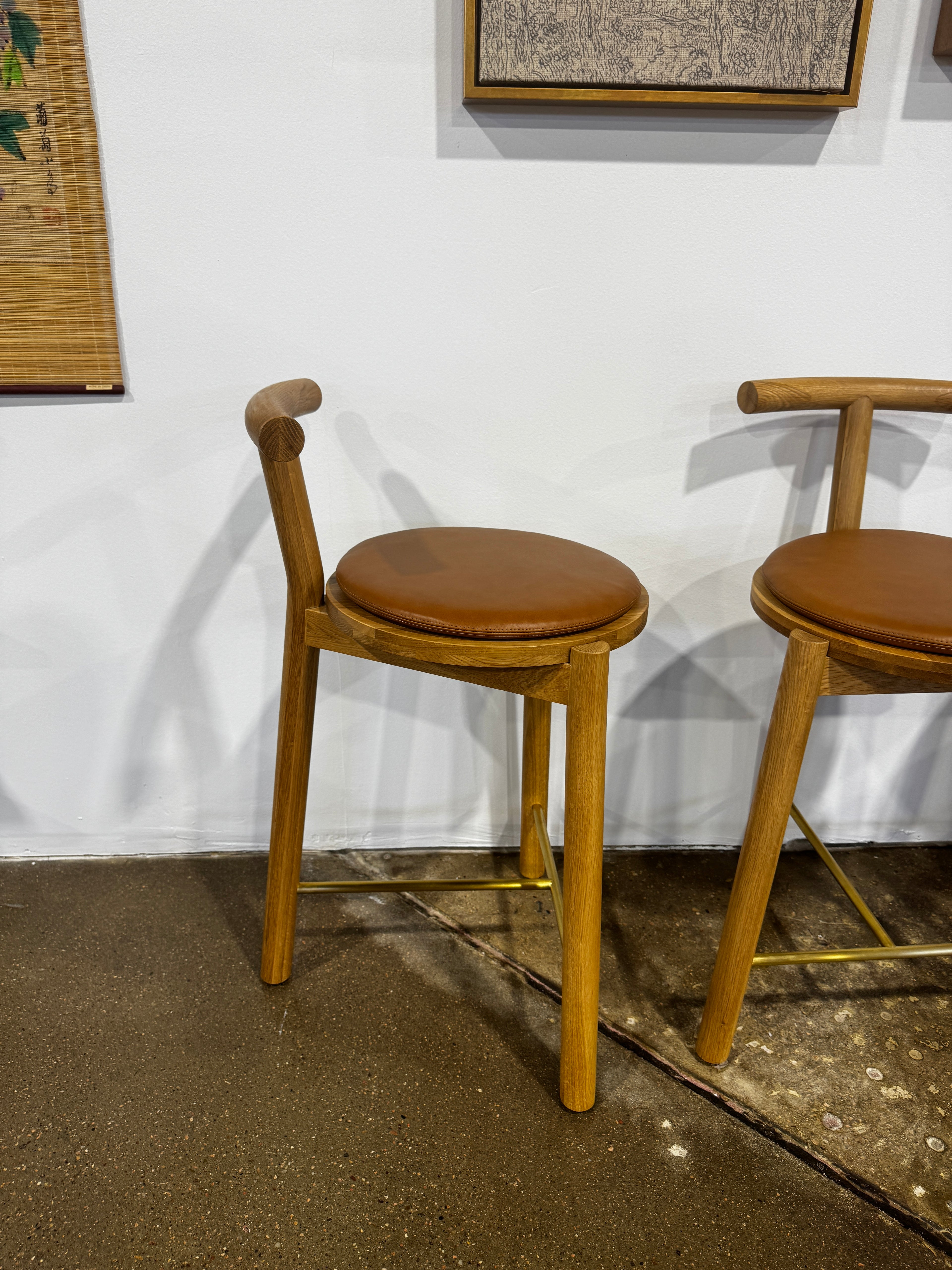 Denver Modern Range Counter Stool Saddle Leather