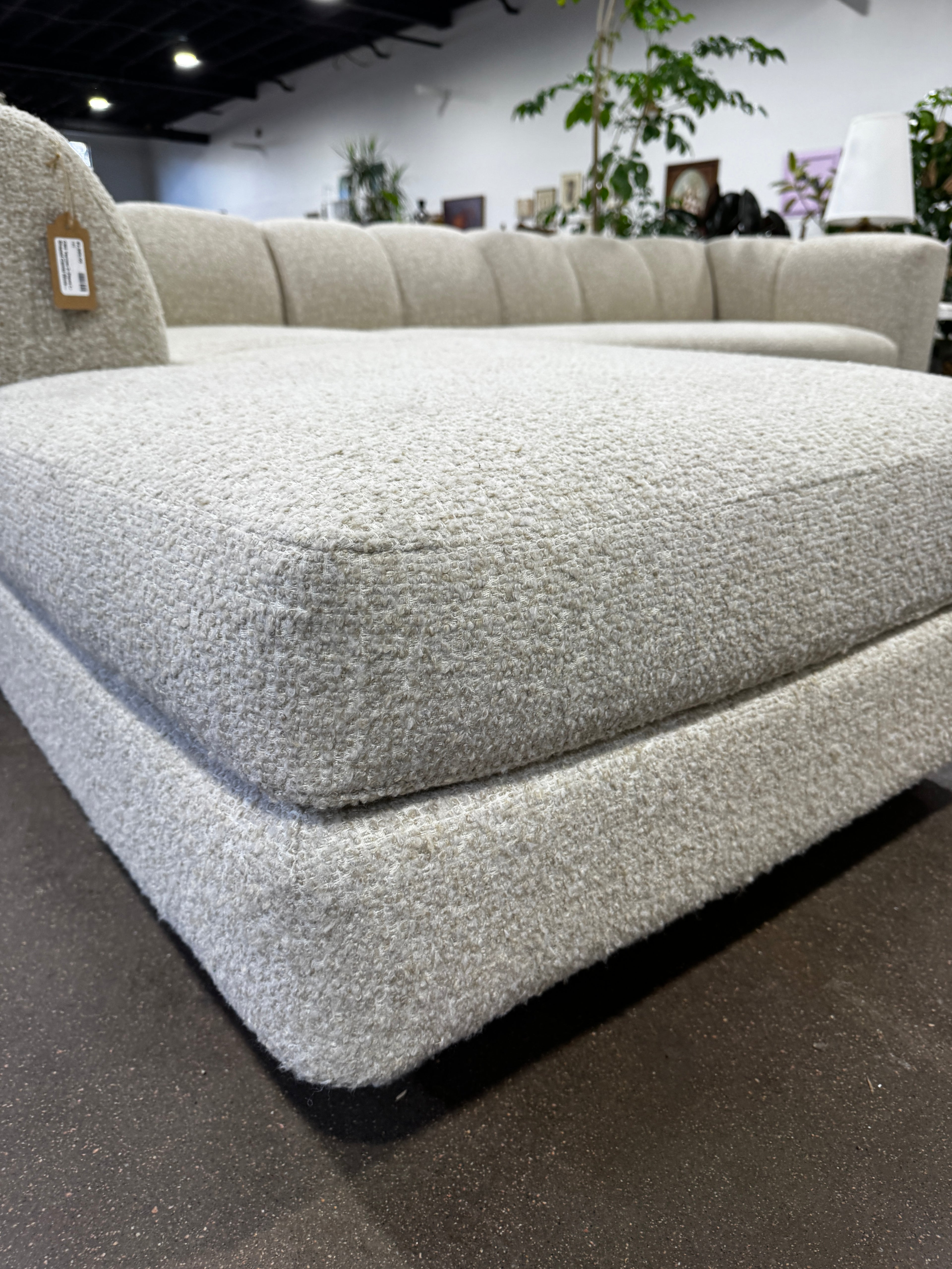 CB2 Yarrow 2-Piece L-Shaped Camel Woven Fabric Sectional