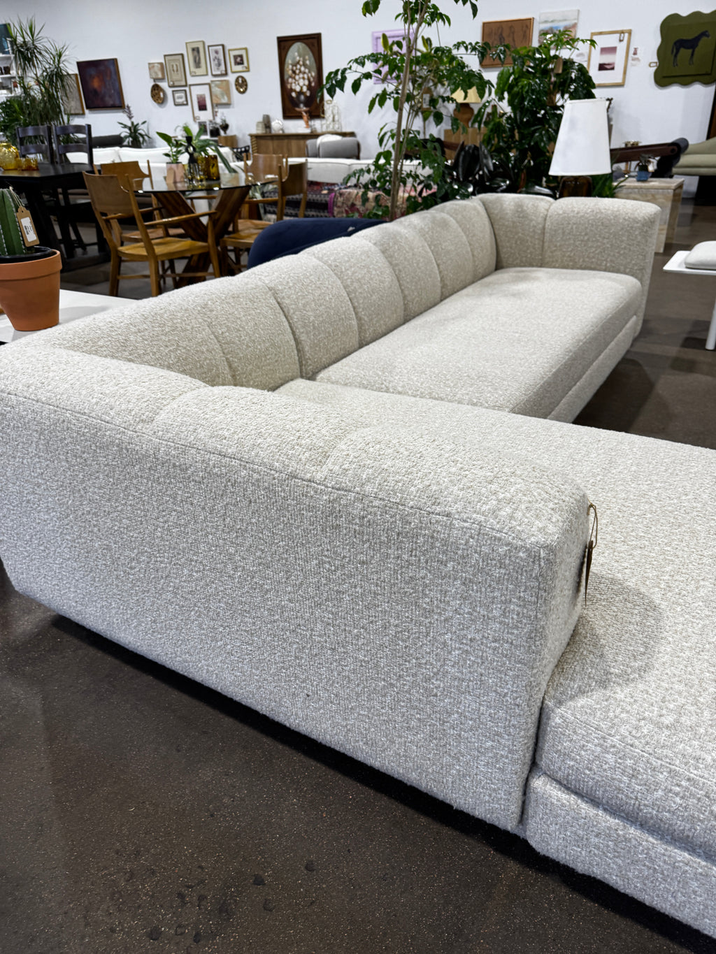 CB2 Yarrow 2-Piece L-Shaped Camel Woven Fabric Sectional