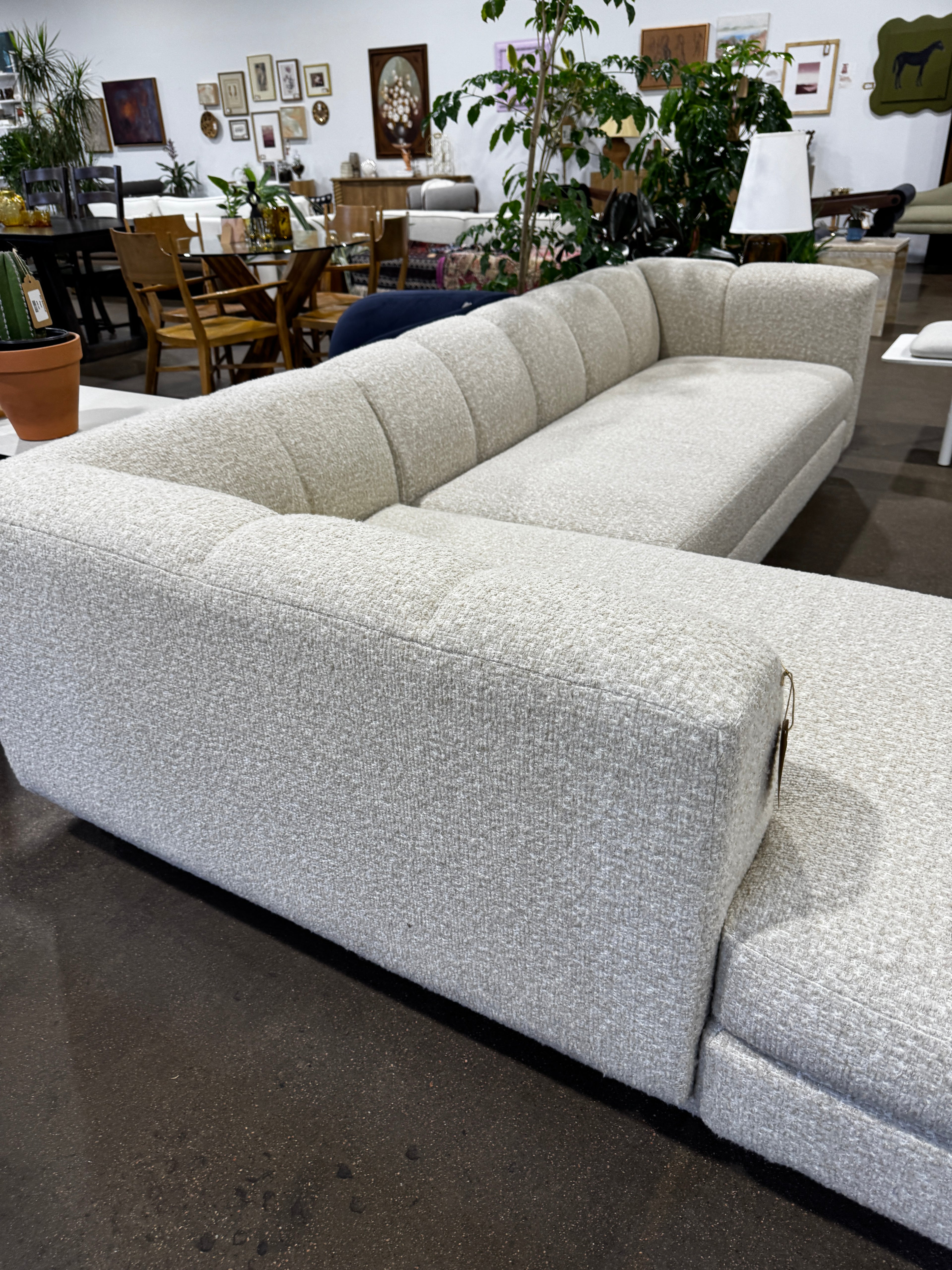 CB2 Yarrow 2-Piece L-Shaped Camel Woven Fabric Sectional