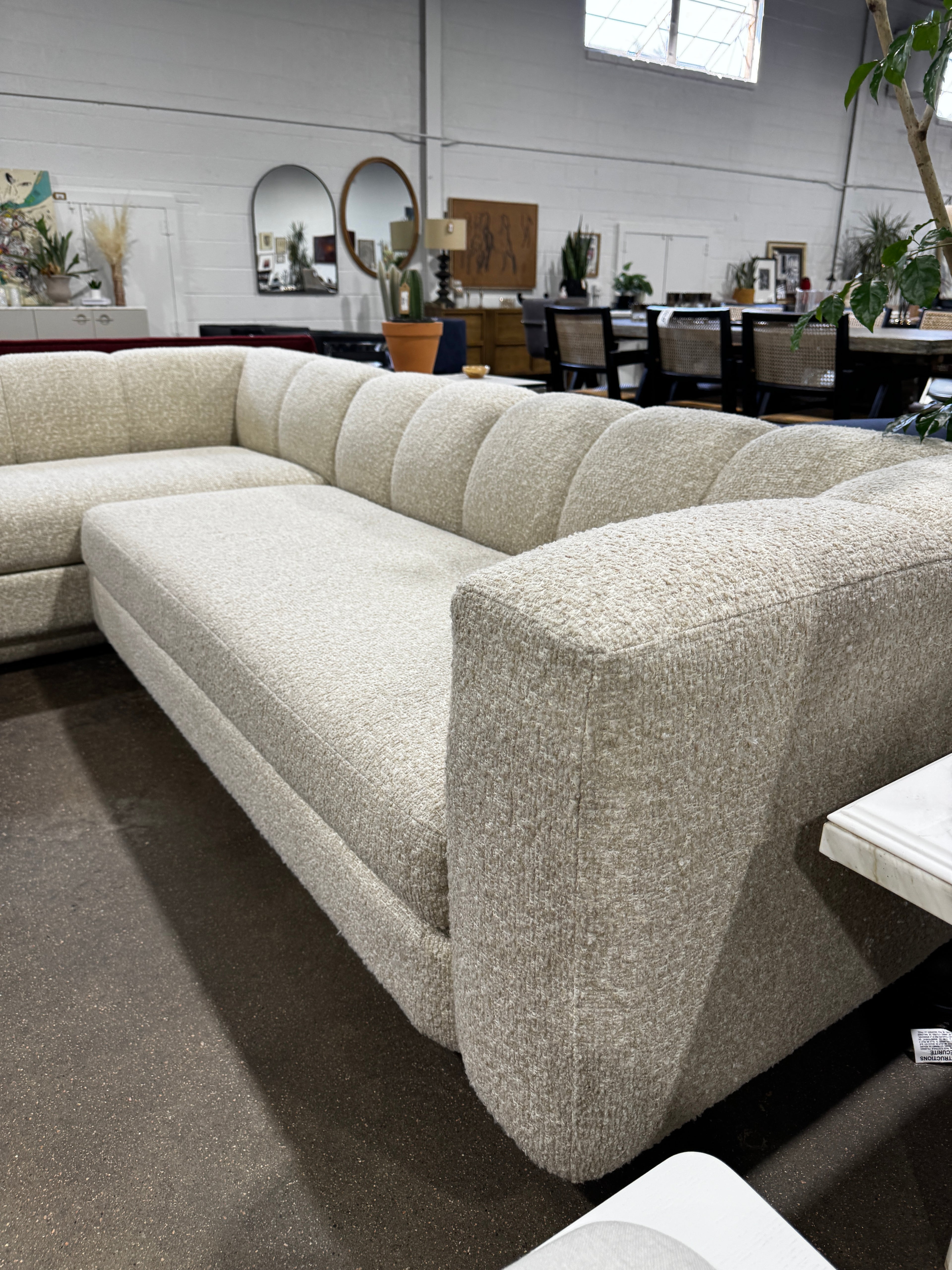 CB2 Yarrow 2-Piece L-Shaped Camel Woven Fabric Sectional