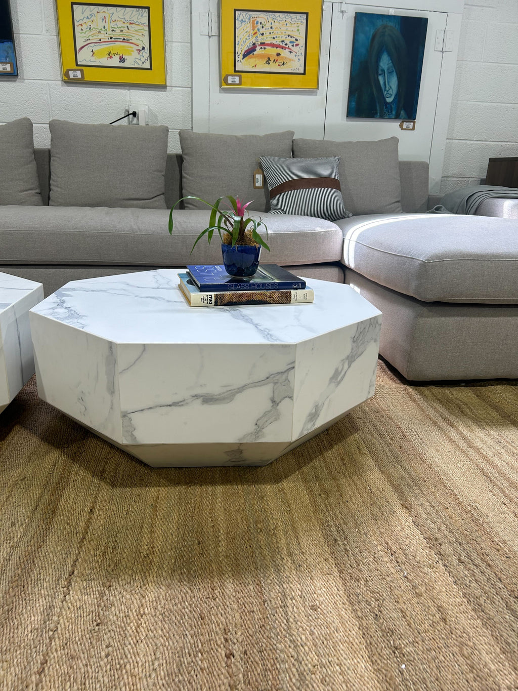 Faux Marble Coffee Table (as is)