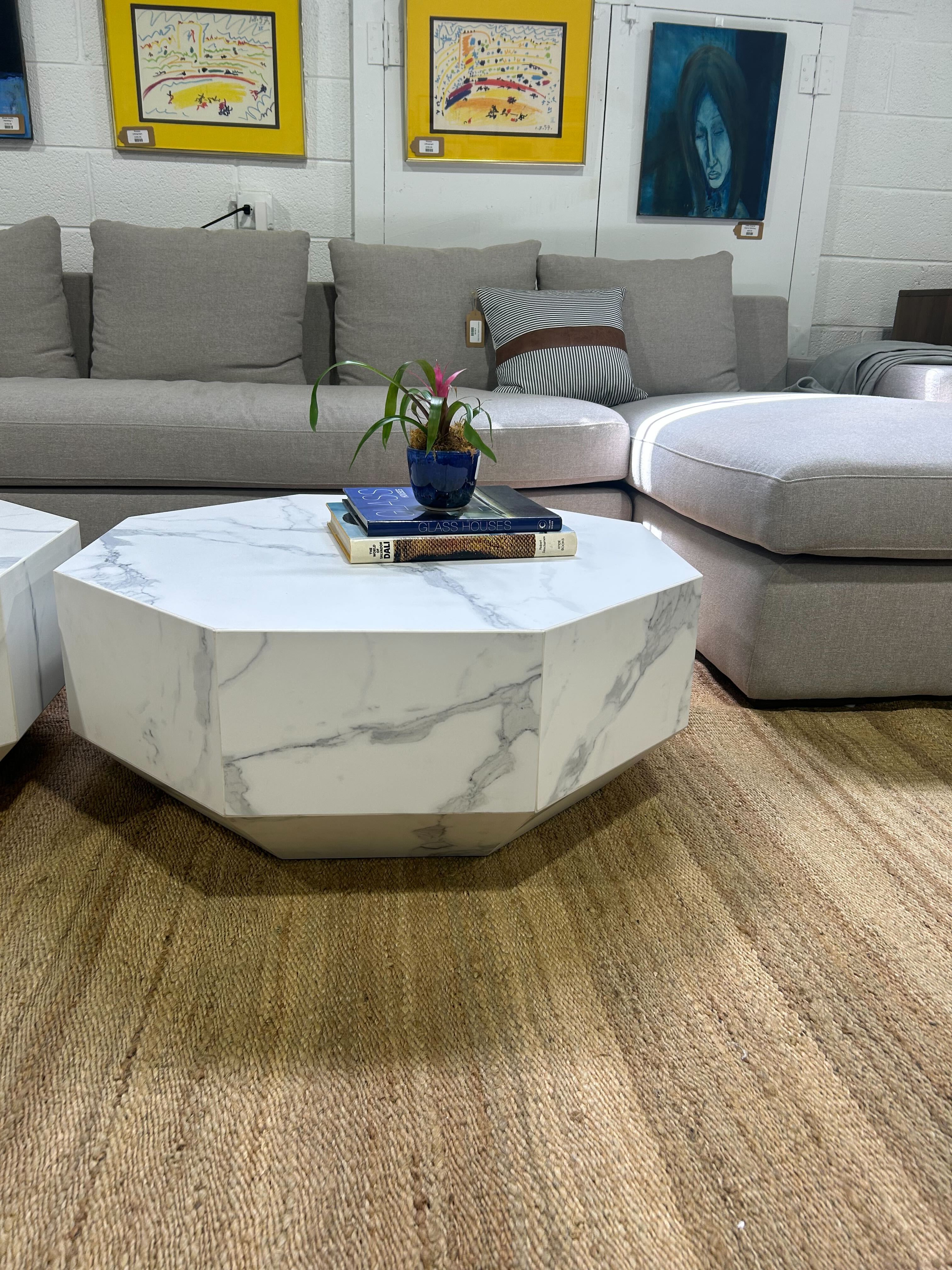 Faux Marble Coffee Table (as is)