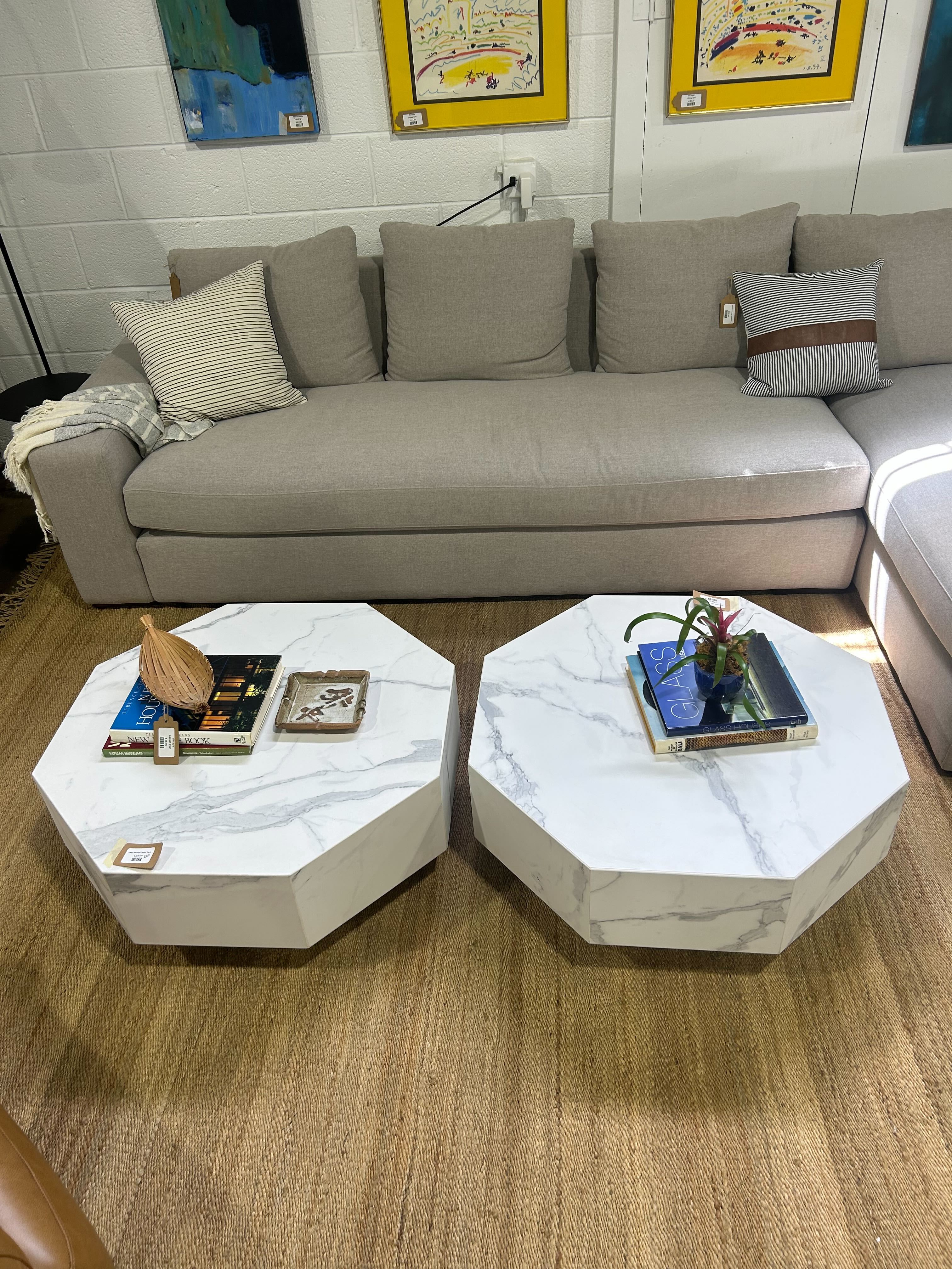 Faux Marble Coffee Table (as is)