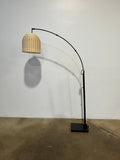 West Elm Louisa Rattan Arc Floor Lamp