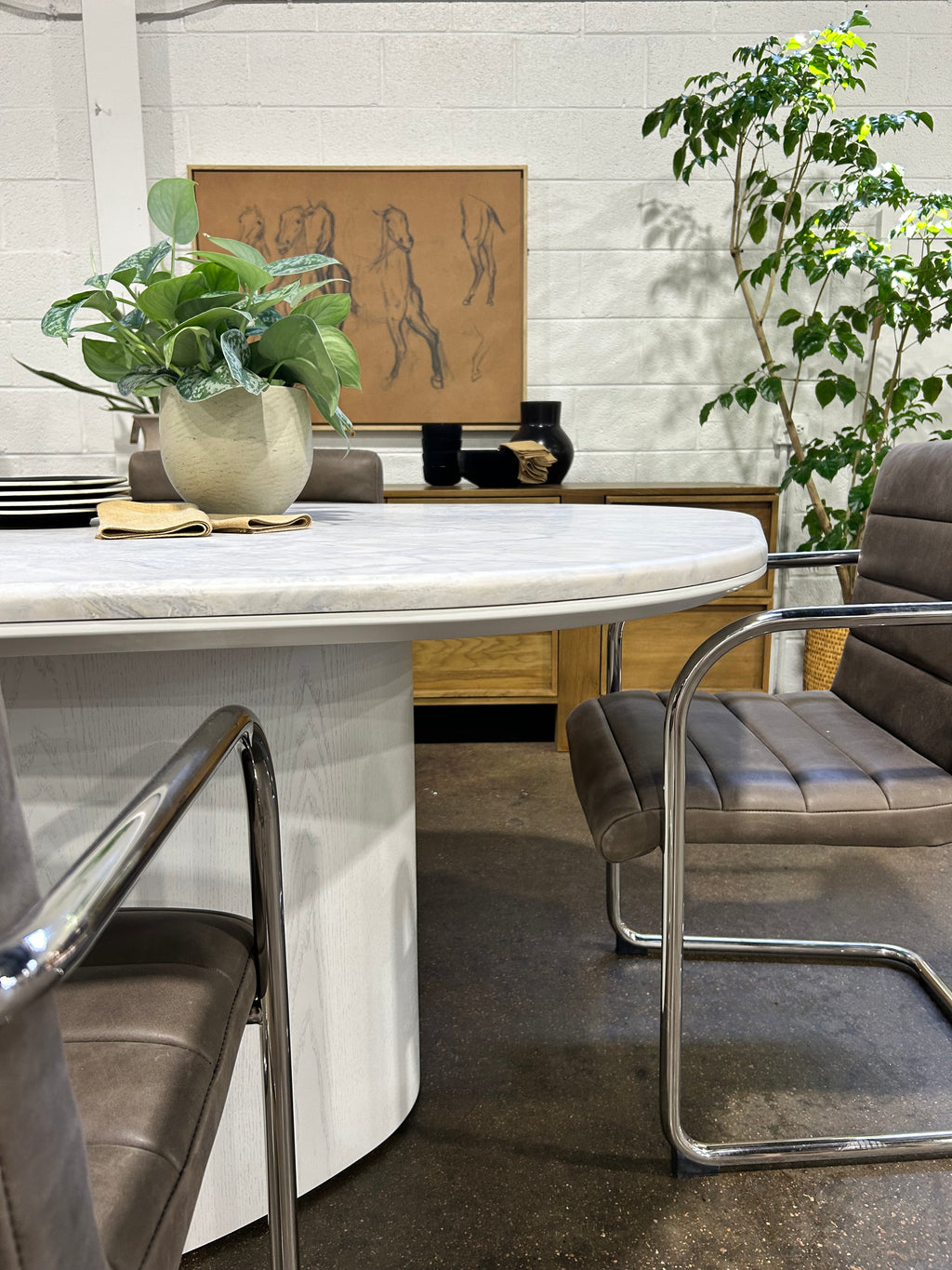 Hews Home Fiona Marble Table