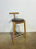 Denver Modern Range Counter Stool Maple Leather