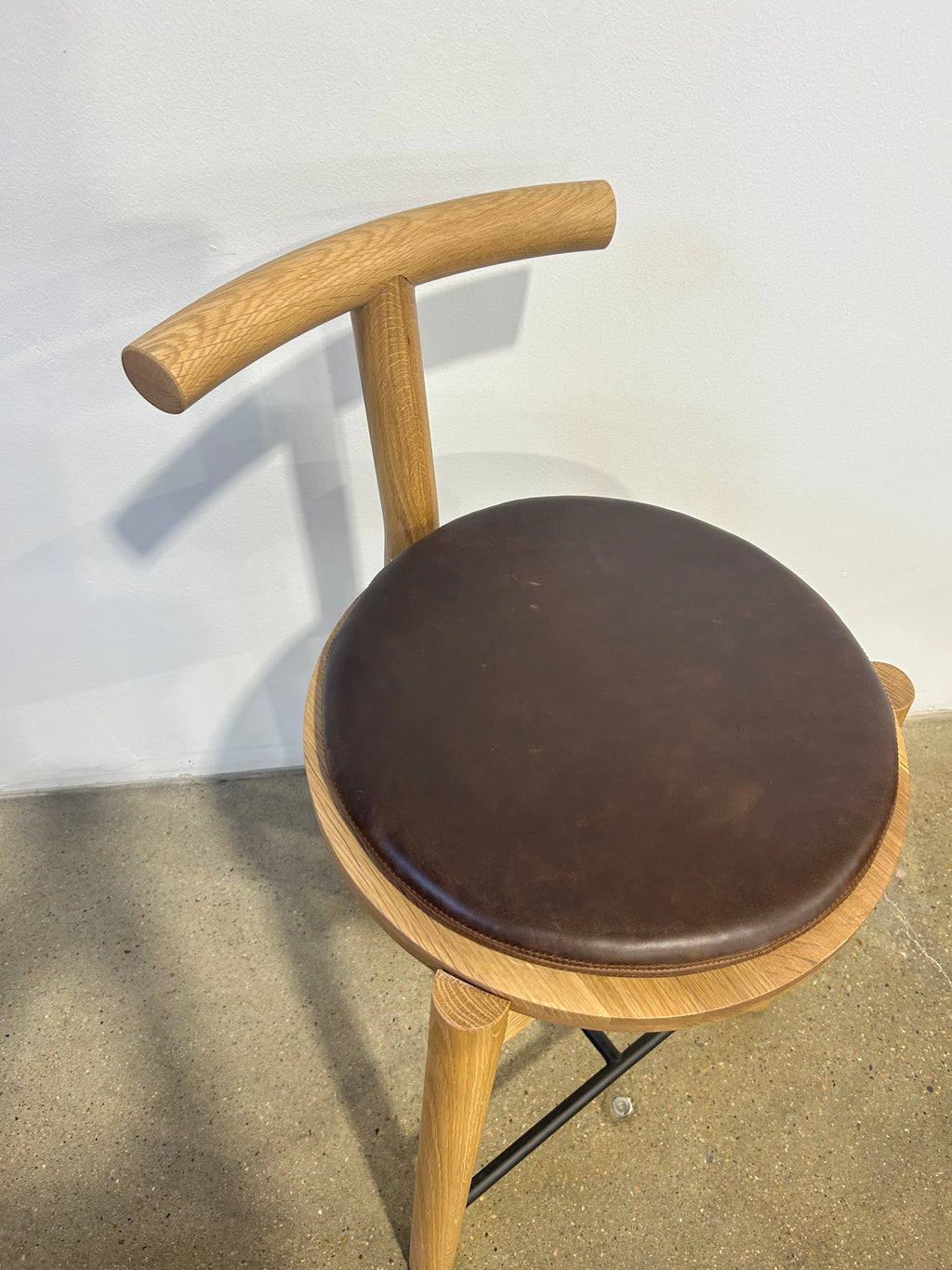 Denver Modern Range Counter Stool Maple Leather