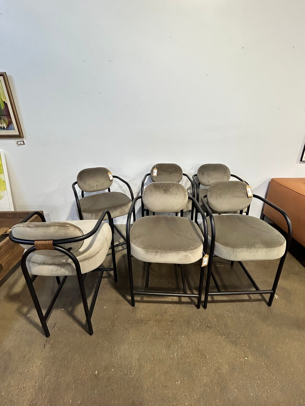 Denver Modern Denver Modern Arches Counter Stool - Mushroom Velvet