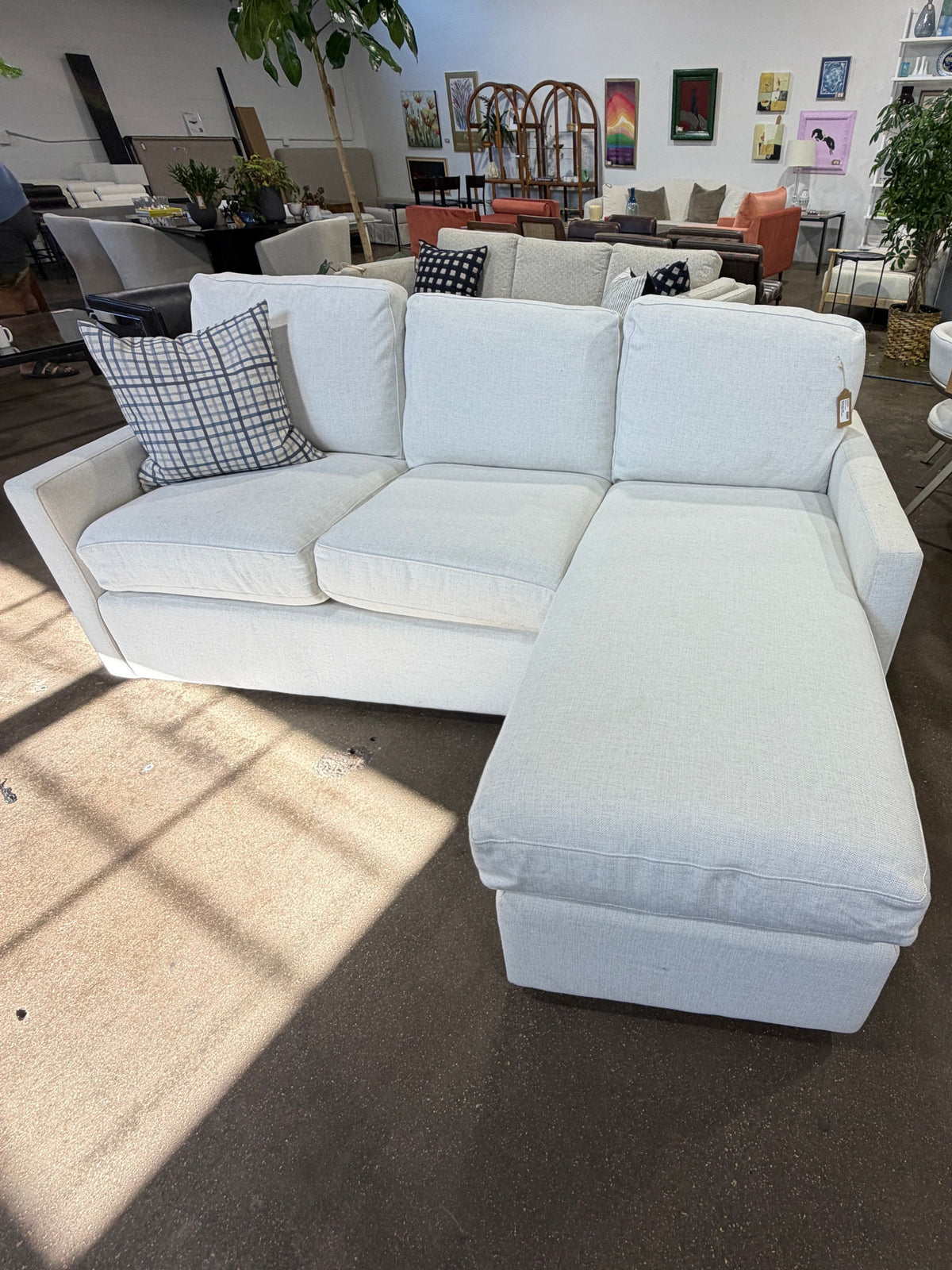 Bassett Furniture Sectional with Reversible Chaise - Image 2