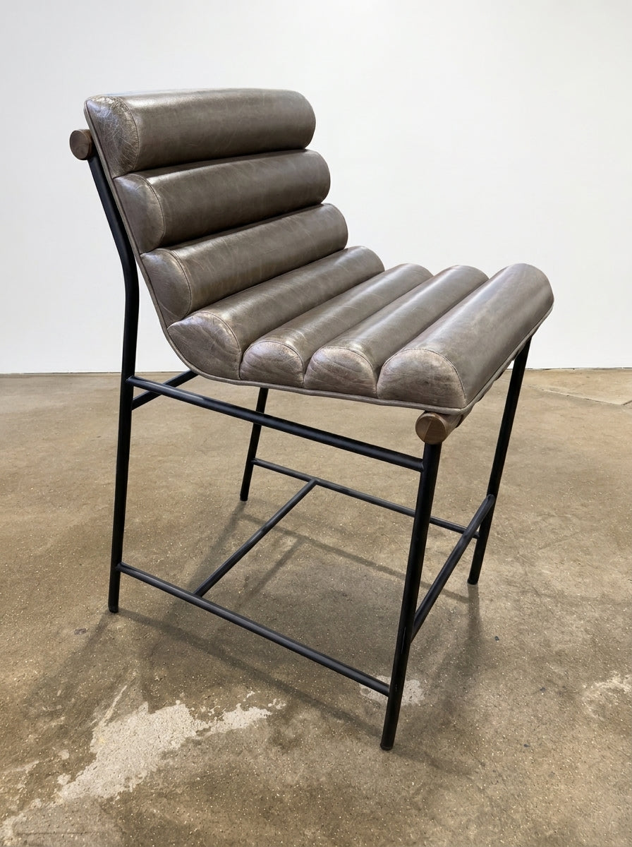 Denver Modern Vail Counter Stool Wolf Leather - Image 1