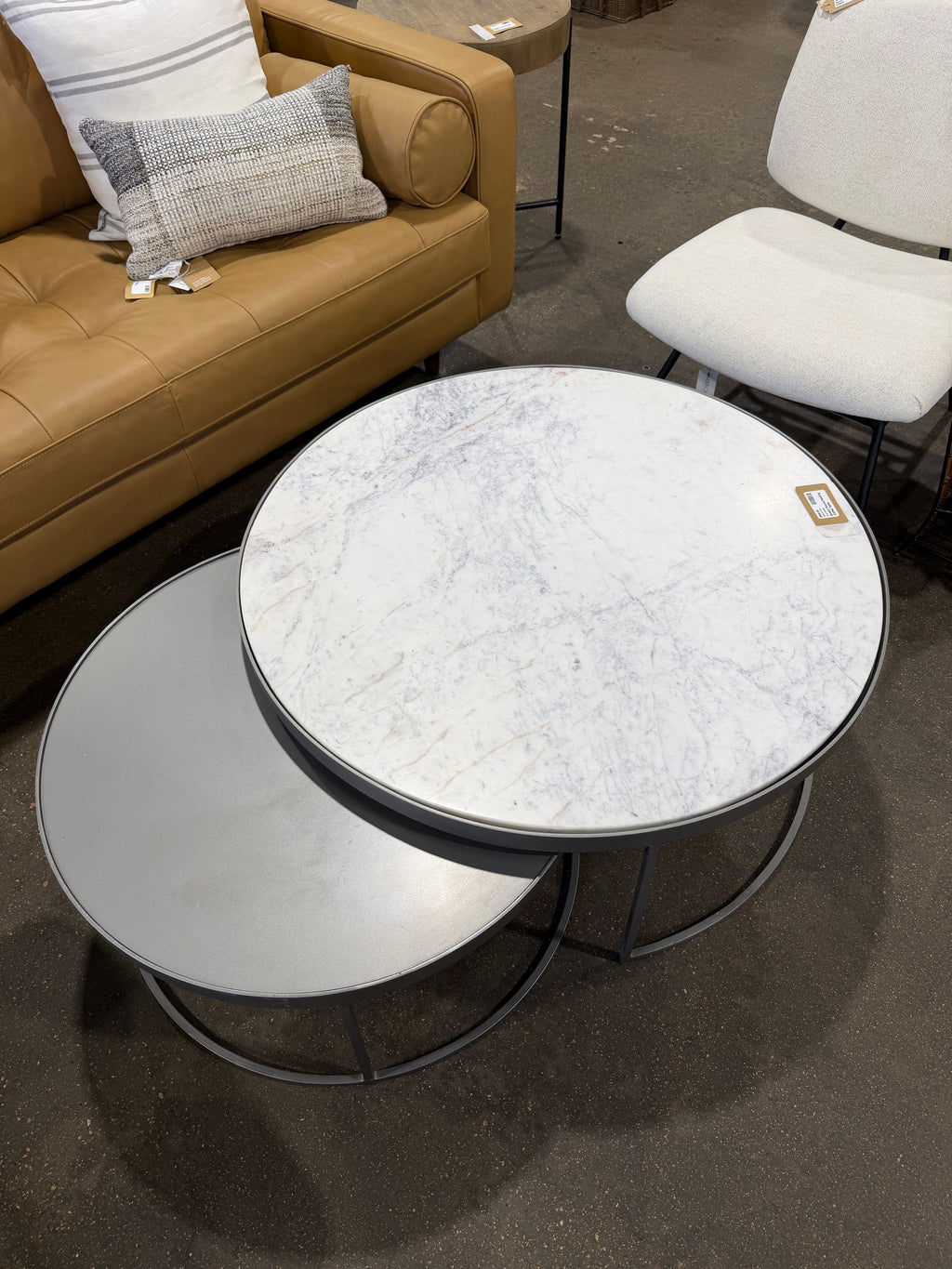 Four Hands Evelyn Round Nesting Coffee Table - Image 3