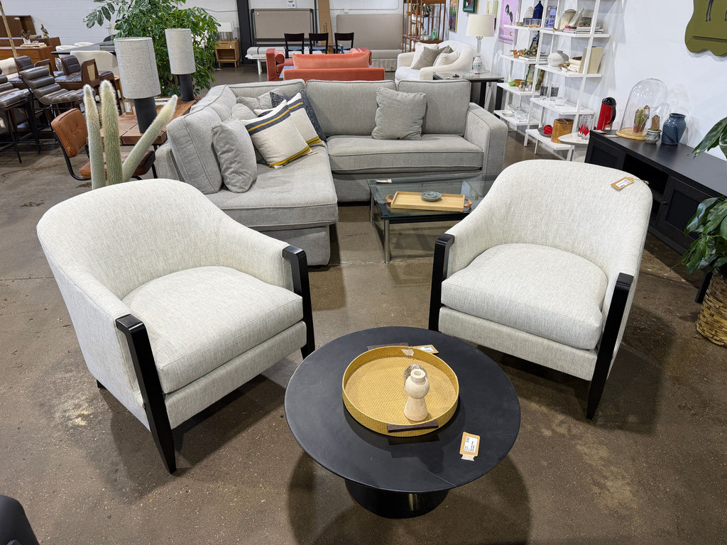 Massoud Furniture Modern Barrel Accent Chair - Image 7