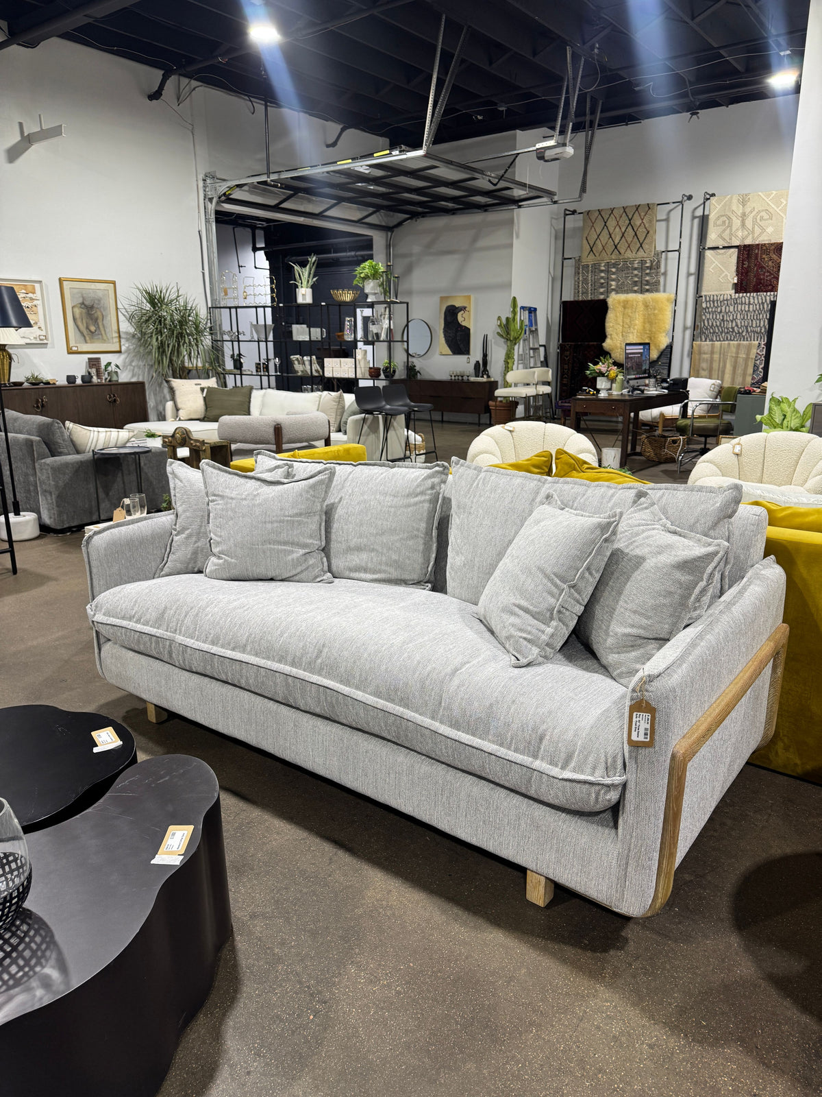 Mercana Roy - 84" Three Seater Sofa - Frost Gray - Image 2