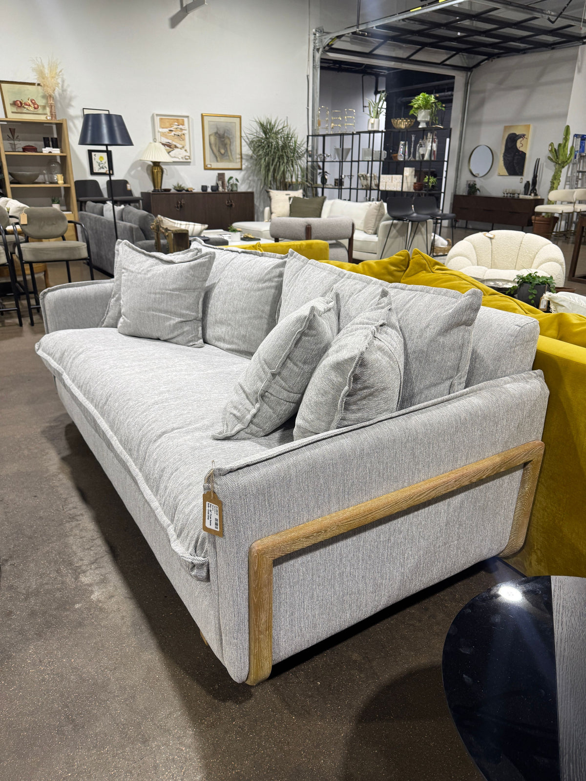 Mercana Roy - 84" Three Seater Sofa - Frost Gray - Image 3