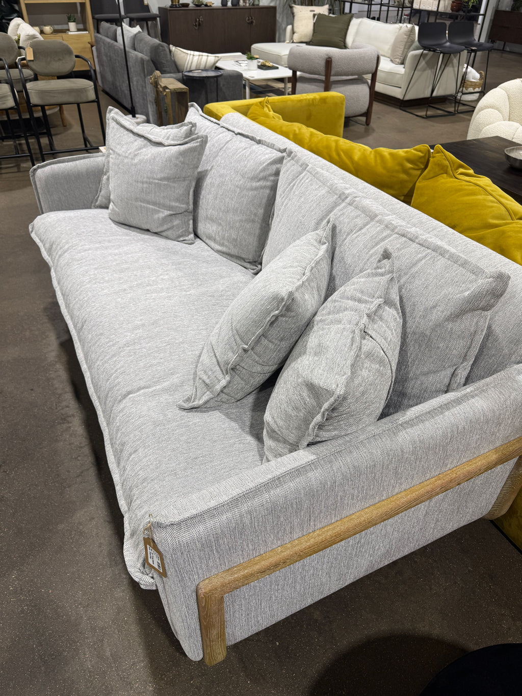 Mercana Roy - 84" Three Seater Sofa - Frost Gray - Image 4