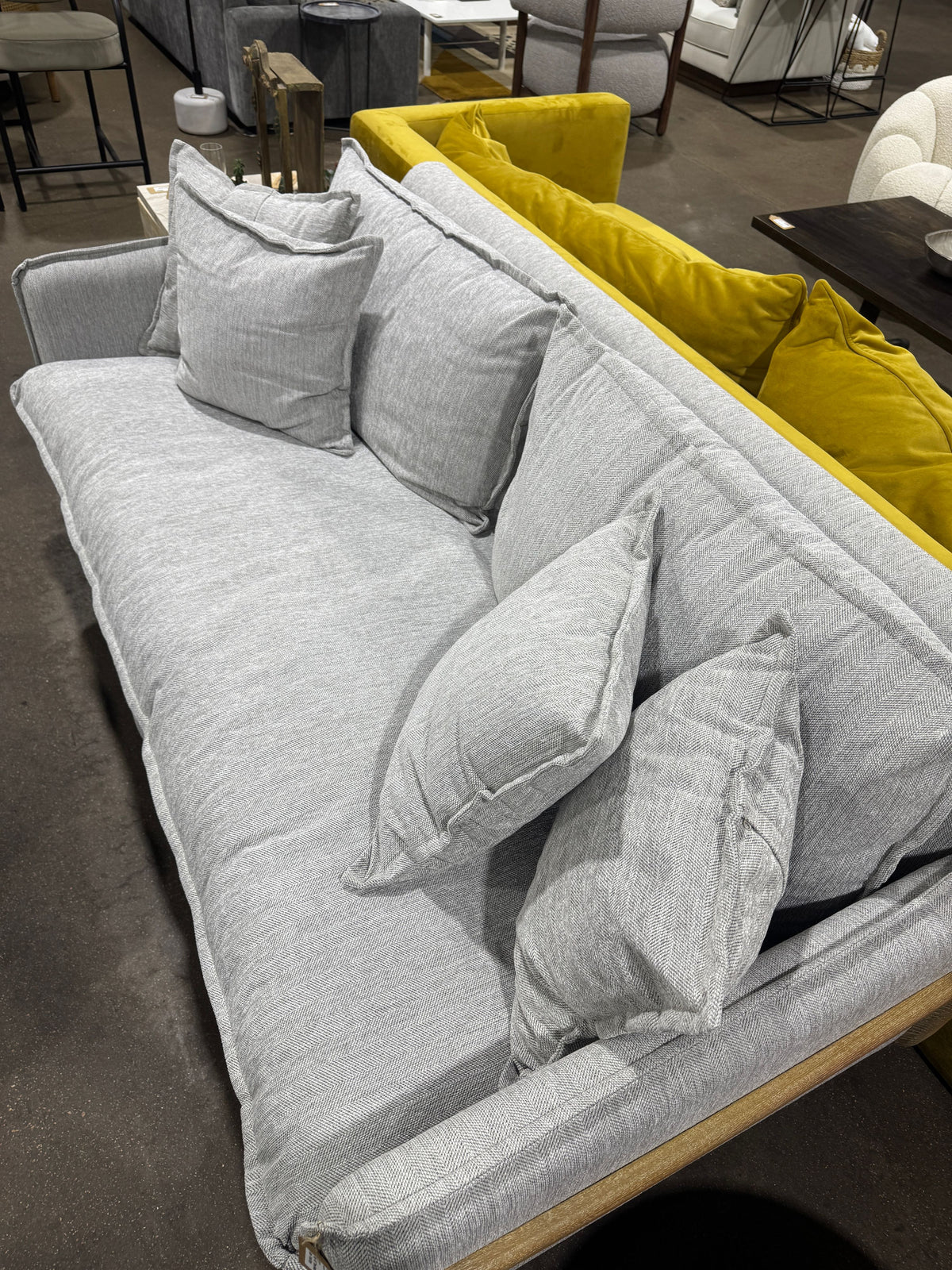 Mercana Roy - 84" Three Seater Sofa - Frost Gray - Image 6