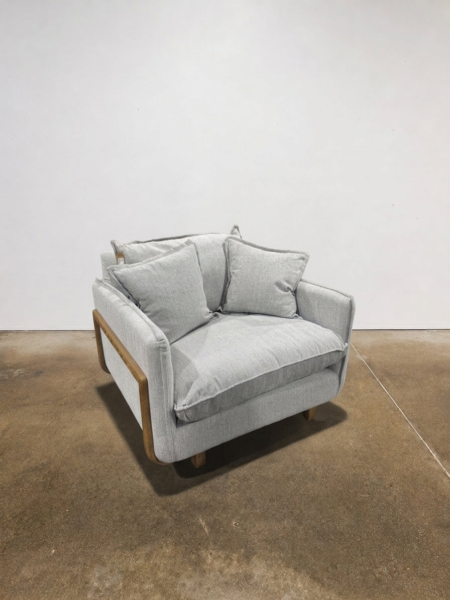 Mercana Roy Arm Chair - Uphosltered and Wood - Image 1