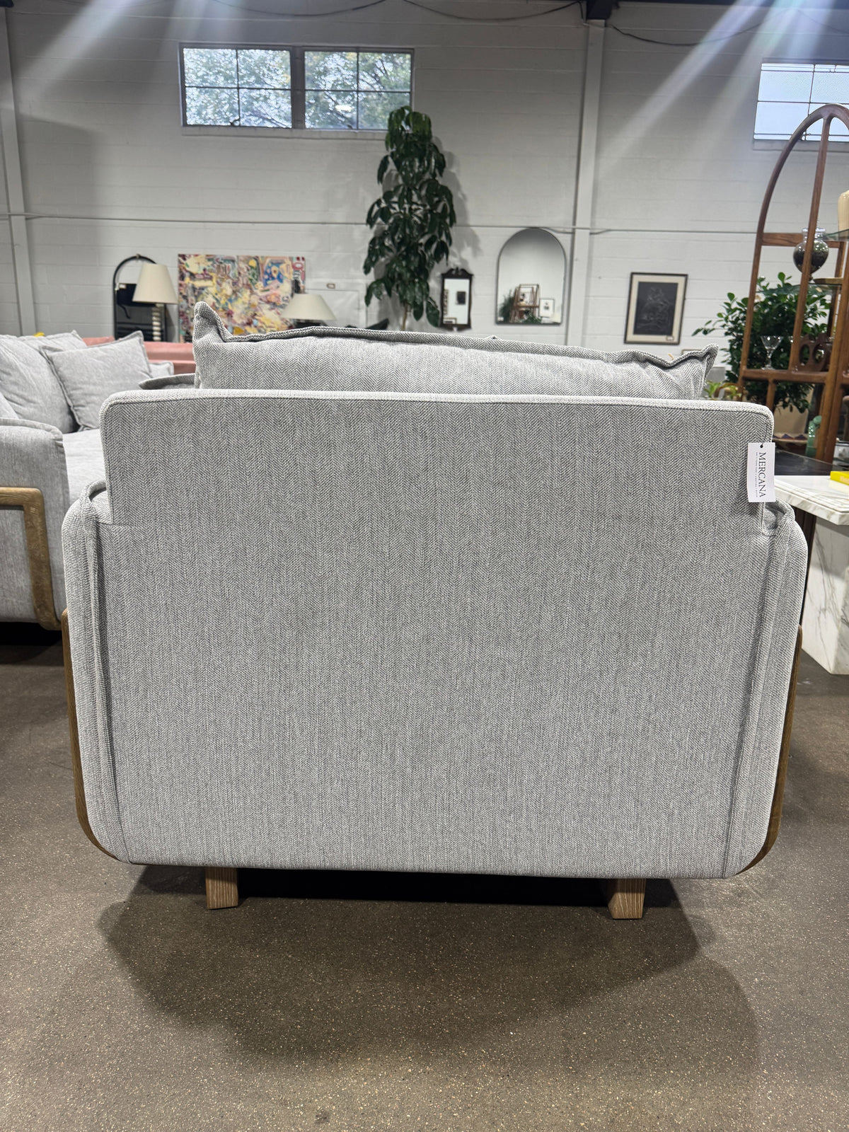 Mercana Roy Arm Chair - Uphosltered and Wood - Image 4
