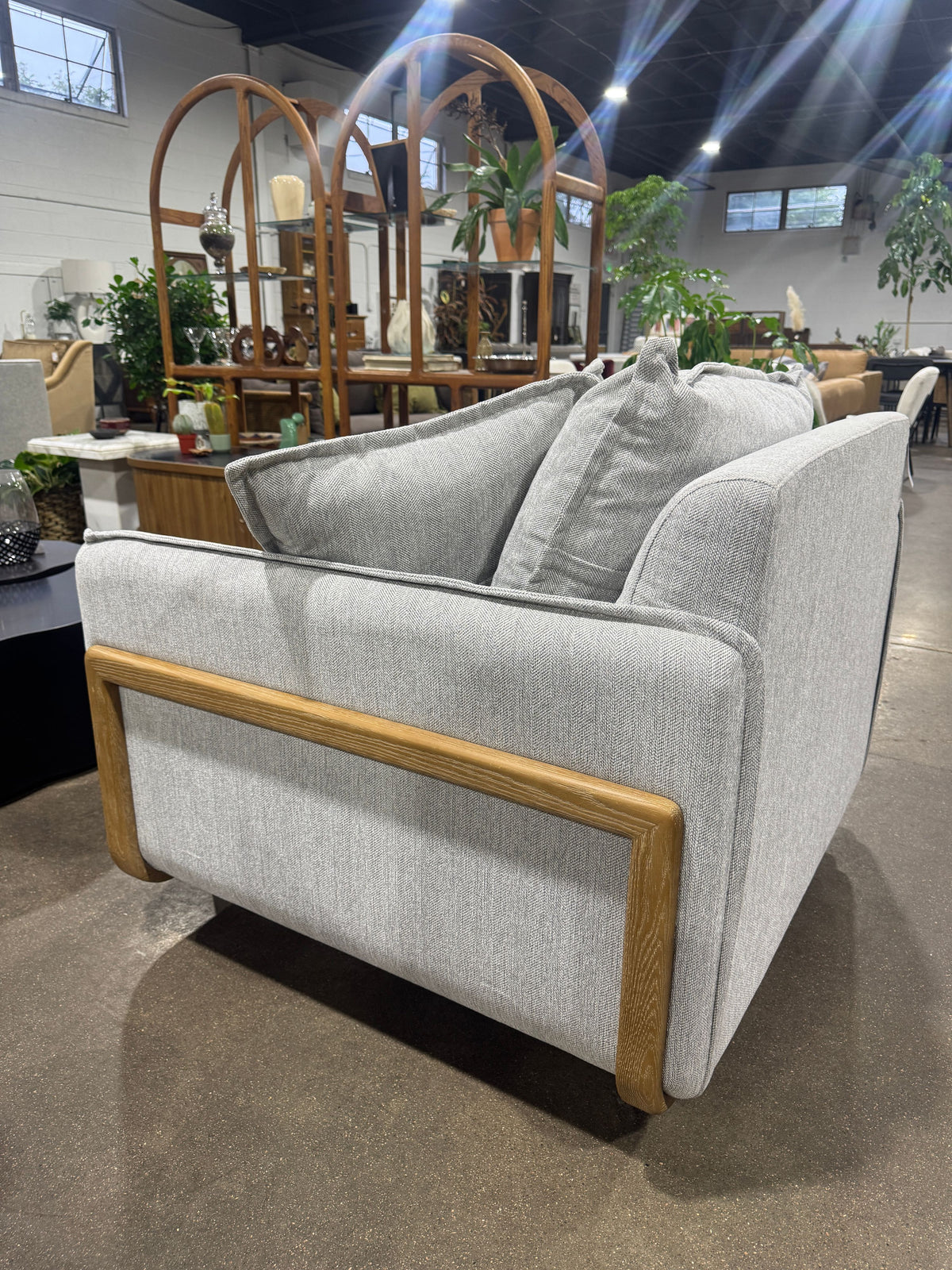 Mercana Roy Arm Chair - Uphosltered and Wood - Image 5