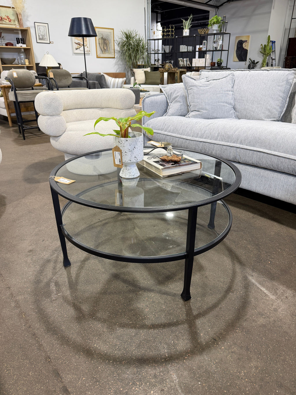 Round Glass Coffee Table - Image 5