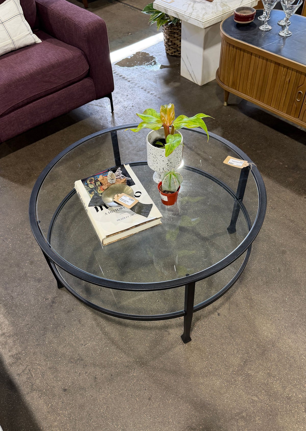 Round Glass Coffee Table - Image 8