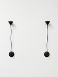 Vintage wrought iron candle sconces pair