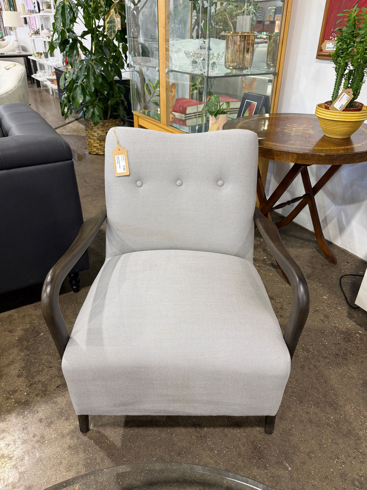 Soho Home Holland Arm Chair - Grey Linen - Image 3