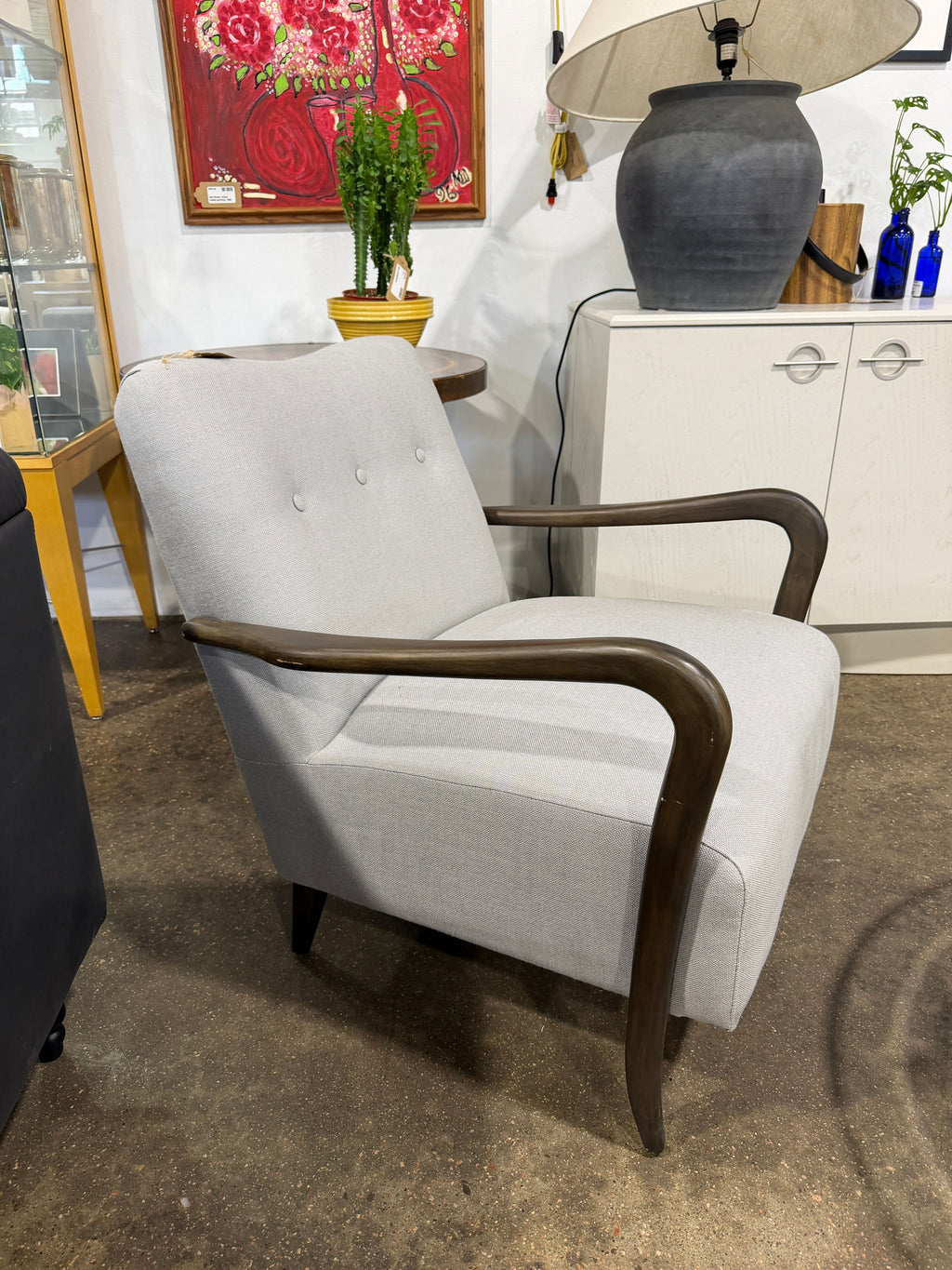 Soho Home Holland Arm Chair - Grey Linen - Image 4