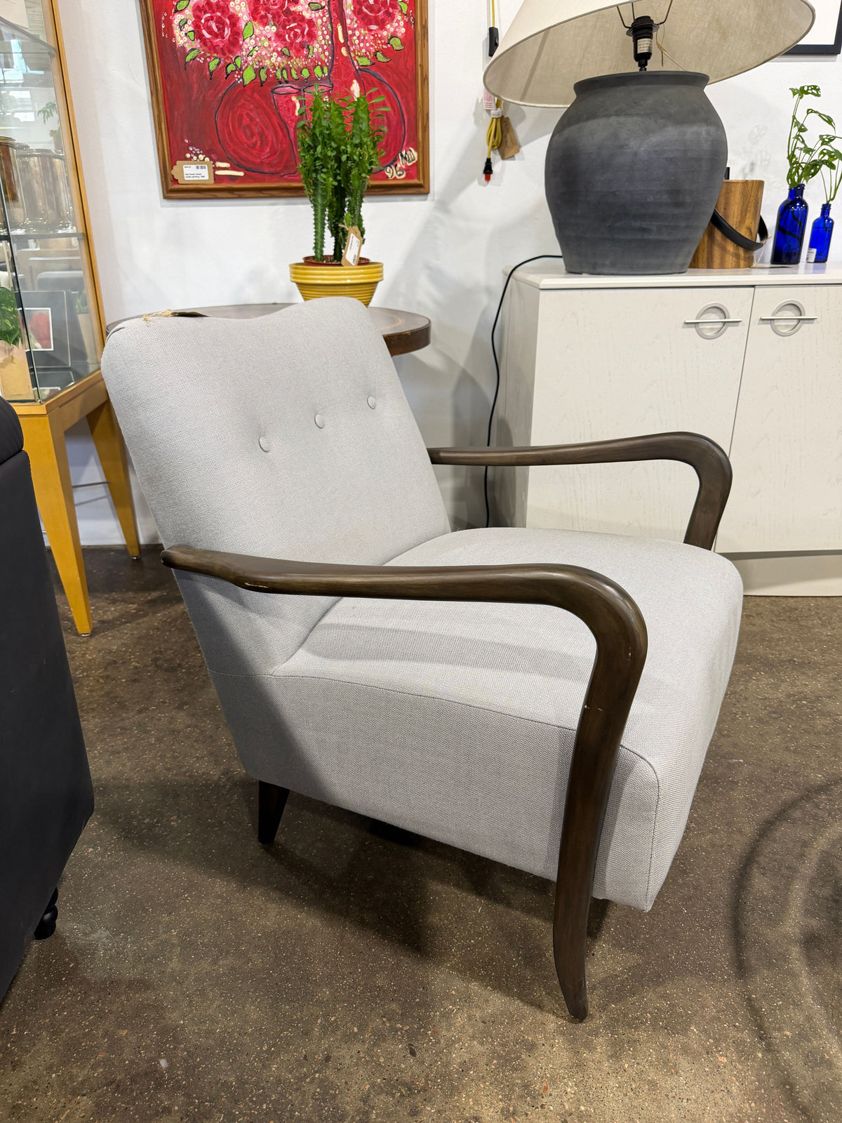 Soho Home Holland Arm Chair - Grey Linen - Image 4