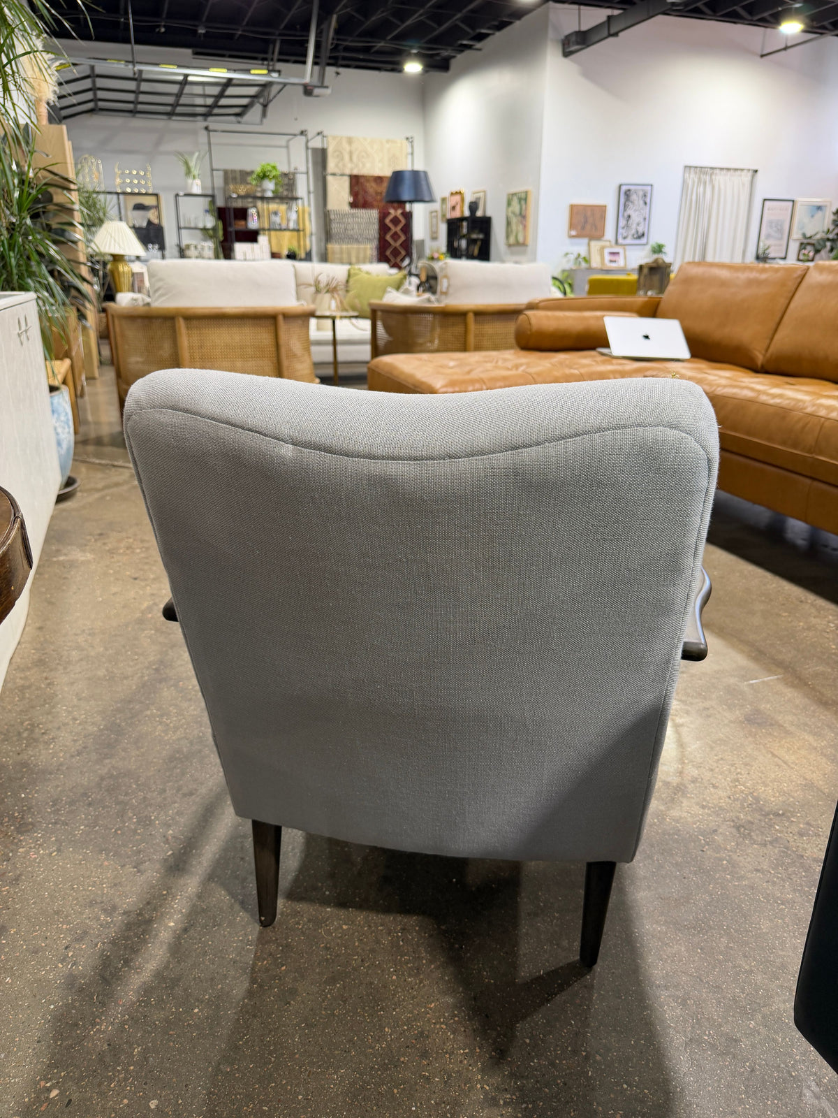 Soho Home Holland Arm Chair - Grey Linen - Image 5