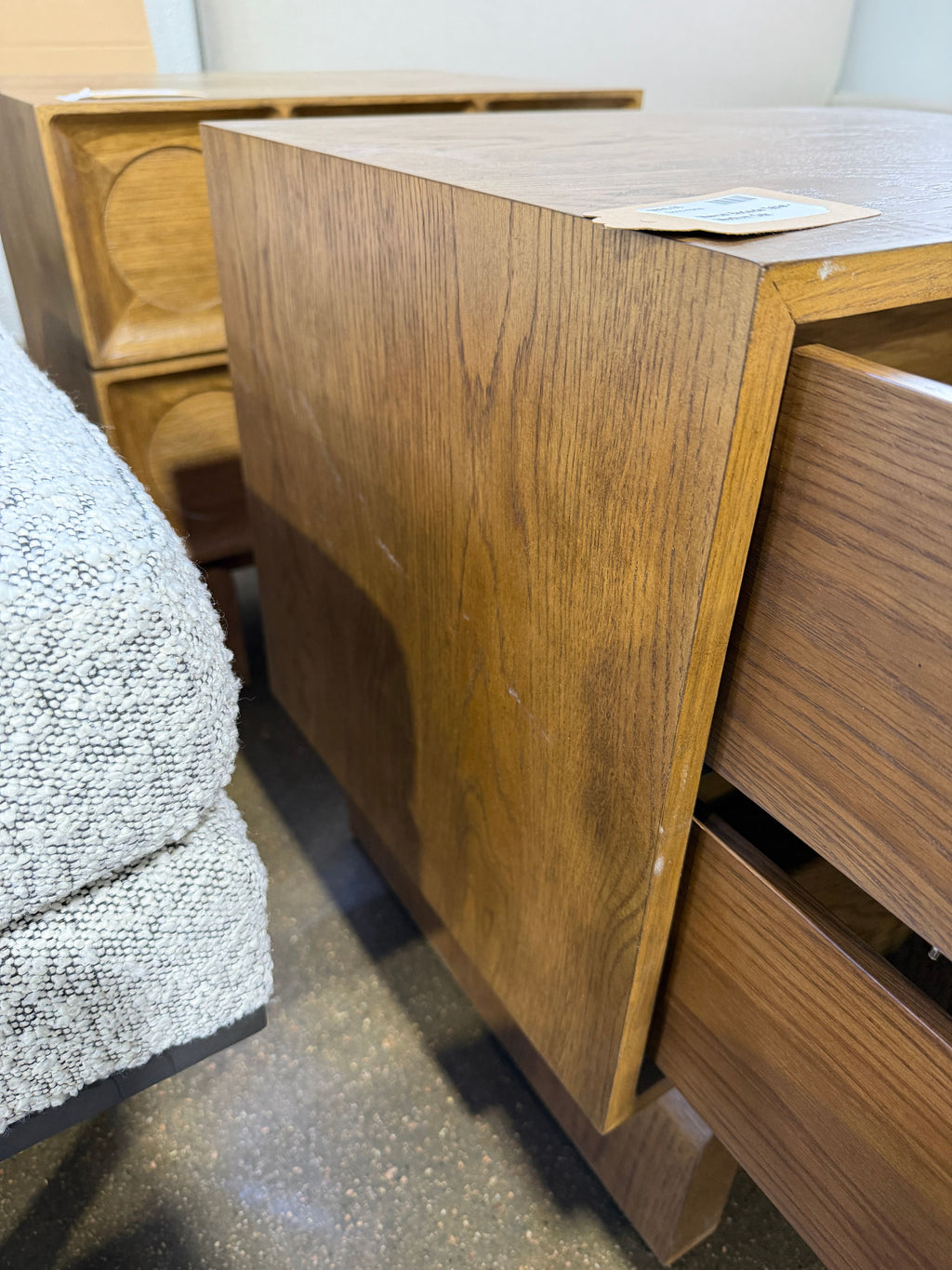 Soho Home Marcel Bedside Table - Medium Oak - Image 5