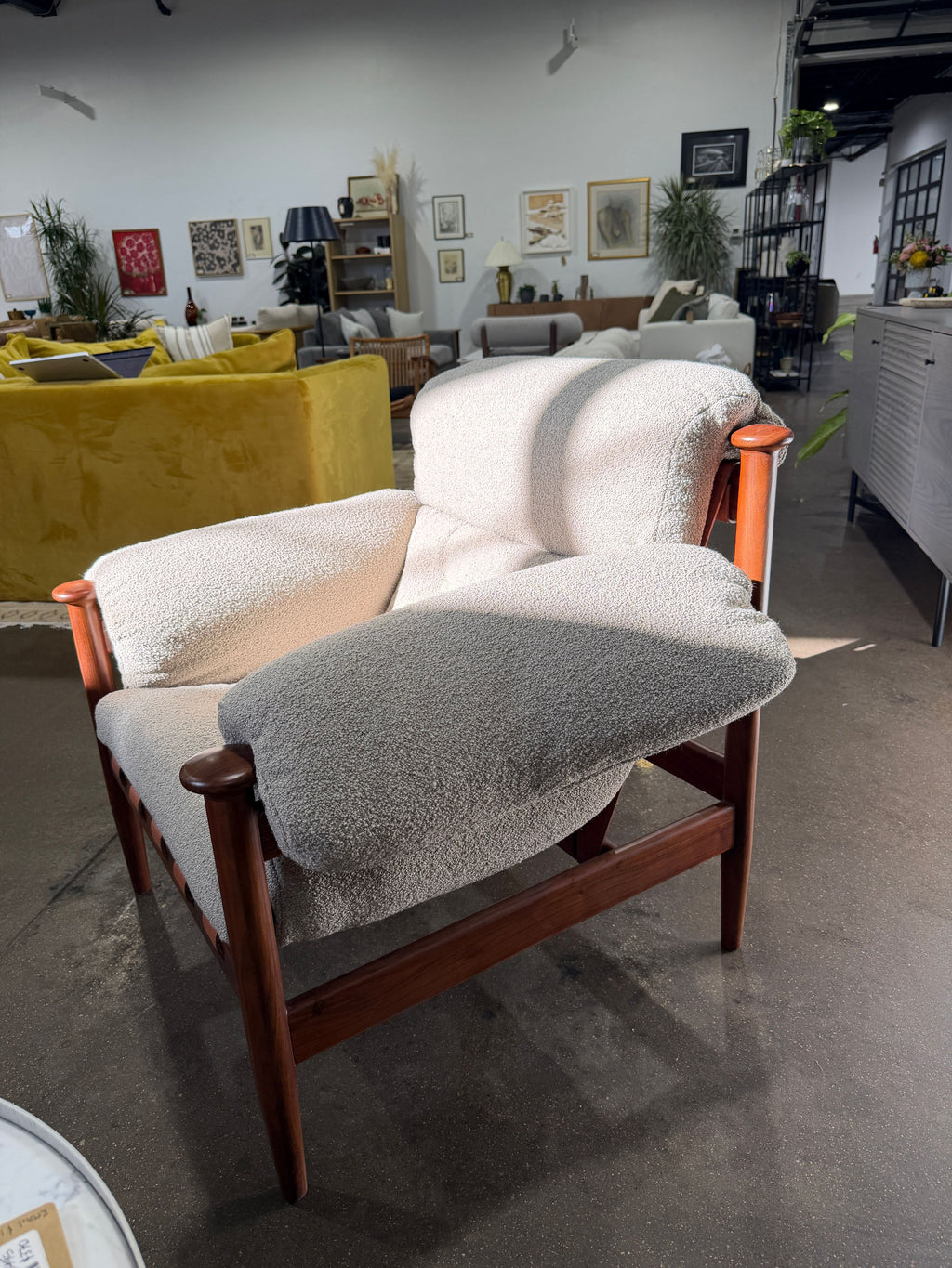 Otis Armchair - Italian Boucle Mushroom - Image 4