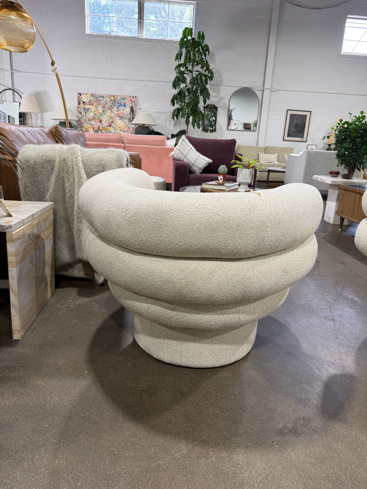 Rolland Armchair - Italian Boucle Ecru - Image 4