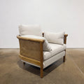 Sydney Cane Armchair - Washed Linen Flax - Image 1