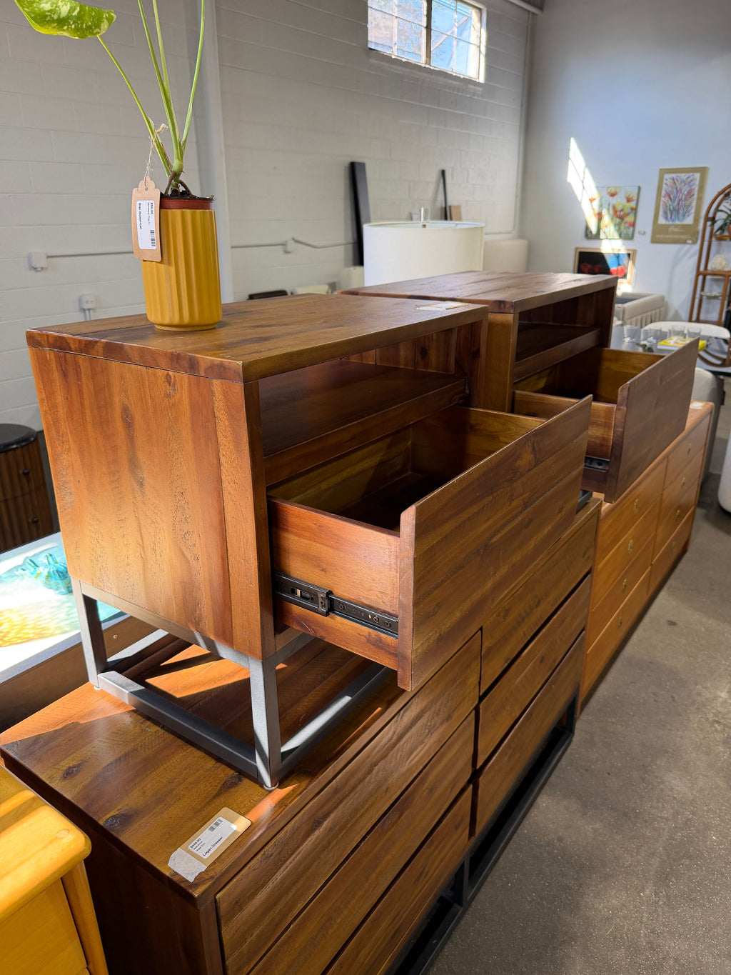 West Elm Pair of Logan Nightstands - Image 4